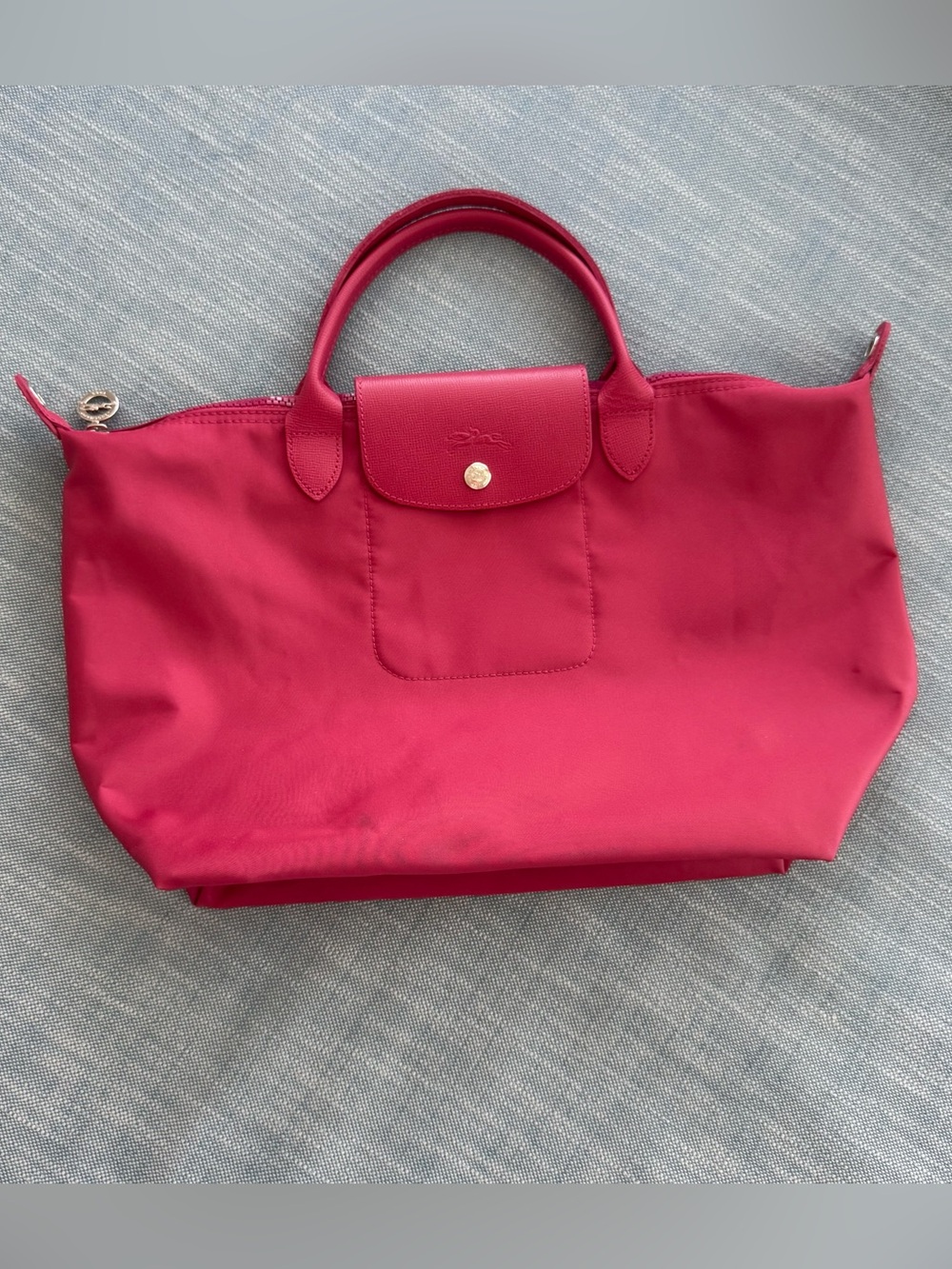 Longchamp Rose Red Le Pliage Tote